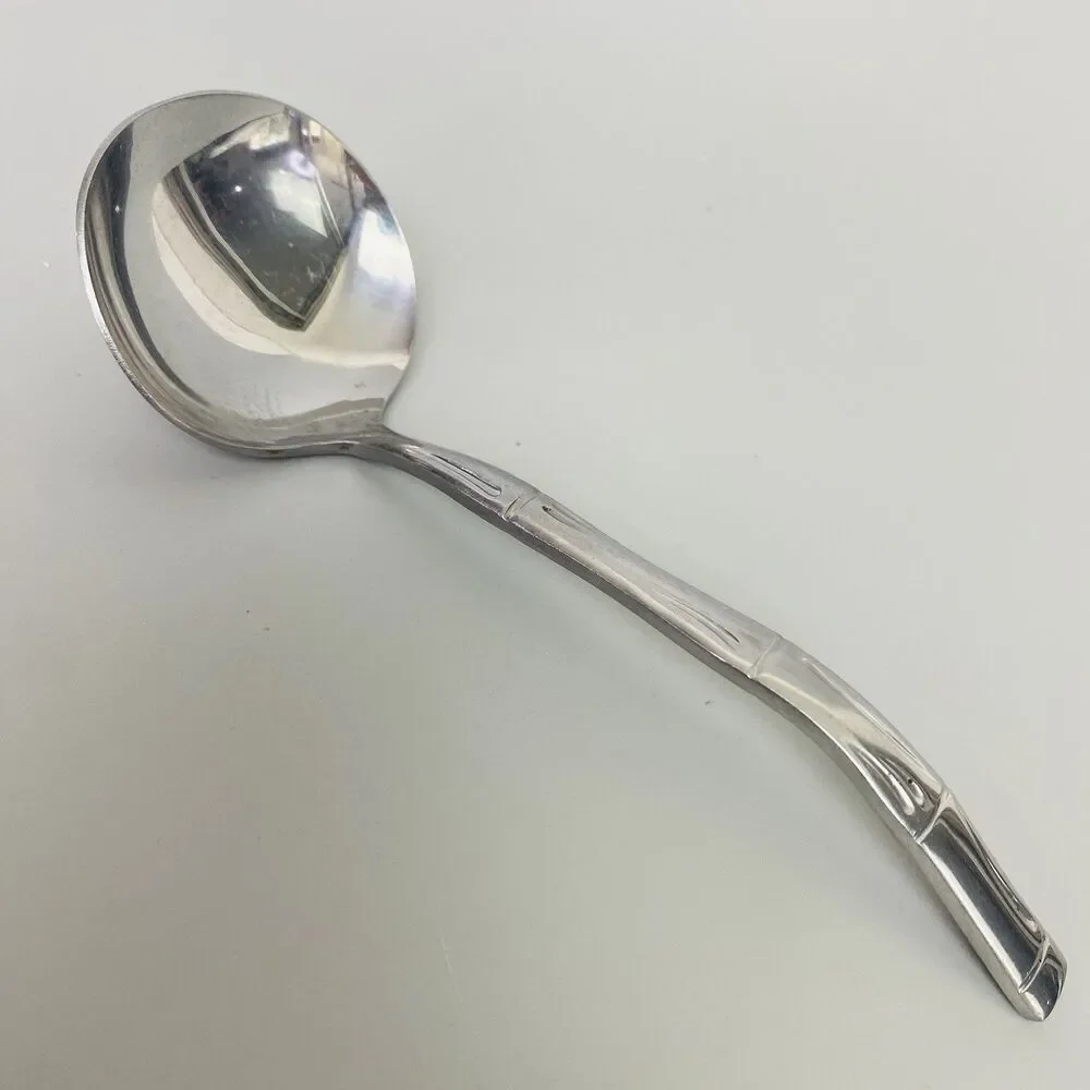 Reed & Barton Rebacraft Bamboo Ladle and Butter Knife Japan Stainless Flatware
